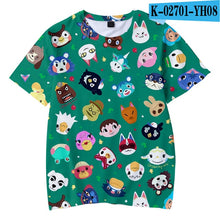 Load image into Gallery viewer, 2020 Animal Crossing 3D Printed Children t shirt Fashion Spring/Summer Short Sleeve tshirt Harajuku streetwear for kids