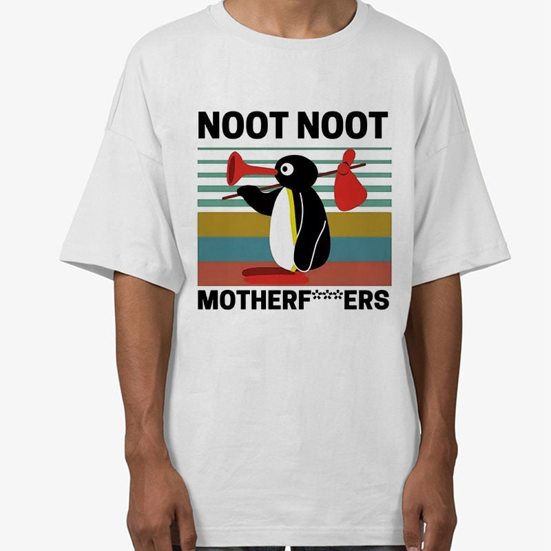 Noot Pingu Funny T Shirt Nootnoot Tshirt Anime Streetwear Male