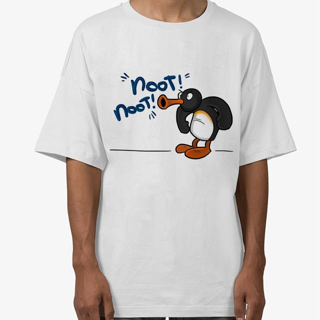 Noot Pingu Funny T Shirt Nootnoot Tshirt Anime Streetwear Male